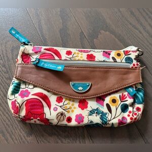 Lily Bloom Sm Crossbody Purse Cat Floral Print Eco Bag Convertible Clutch